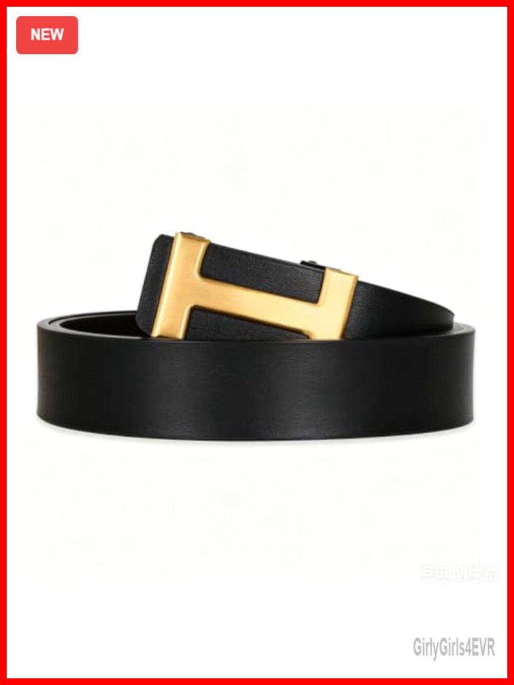 Unisex Leather Dress Belt with Automatic Buckle - Business & Casual
